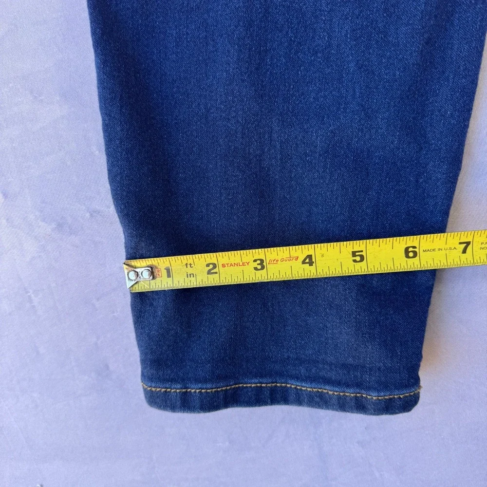 Michael Kors Izzy Skinny Jeans Women's 16 Blue Denim Stretch Dark Wash Whiskered